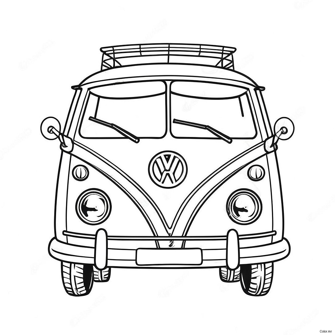 Vintage Volkswagen Van Coloring Page 56742 47162