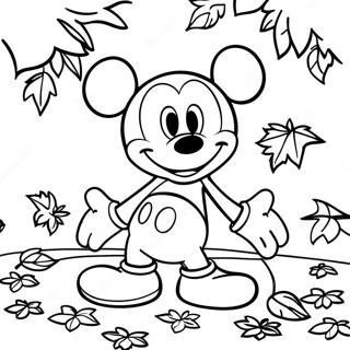 Mickey Mouse I Efterarsblade Farveside 10468-8592