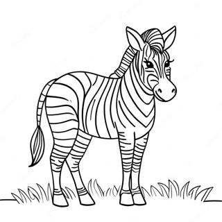 Zebra Med Farverige Striber Farveside 10618-8709