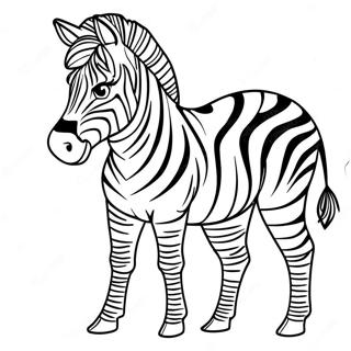 Zebra Med Farverige Striber Farveside 10618-8711