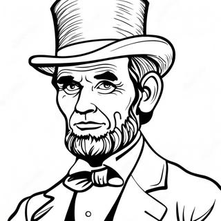 Abraham Lincoln I En Top Hat Farveside 10758-8822