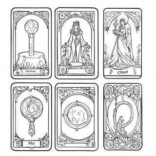 Mystiske Tarot Kort Farveside 10788-8845