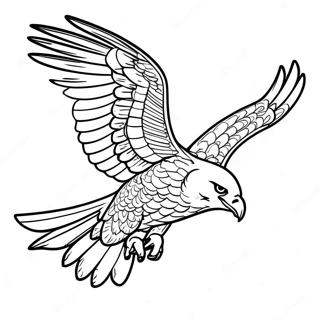 Majestaetisk Hawk I Flugt Farvelaegningssider 10888-8925