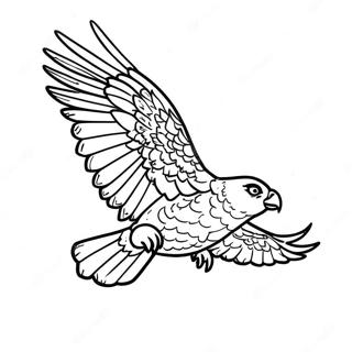 Majestaetisk Hawk I Flugt Farvelaegningssider 10888-8926