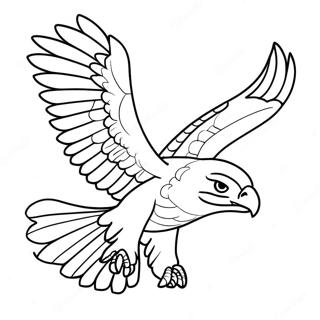 Majestaetisk Hawk I Flugt Farvelaegningssider 10888-8928