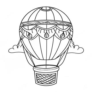 Farverig Luftballon I Himlen Farveside 11148-9141