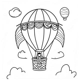 Farverig Luftballon I Himlen Farveside 11148-9142