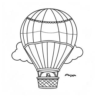 Farverig Luftballon I Himlen Farveside 11148-9143