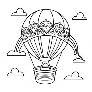 Farverig Luftballon I Himlen Farveside 11148-9144