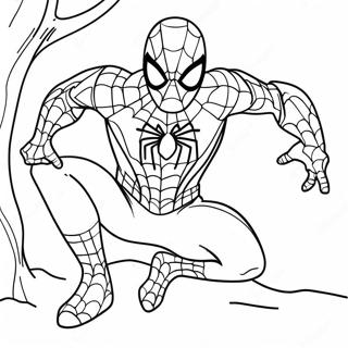 Spiderman I Et Uhyggeligt Kostume Farveside 11178-9168