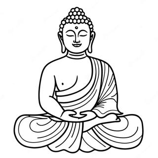 Fredfyldt Buddha Meditation Tegneside 11238-9213