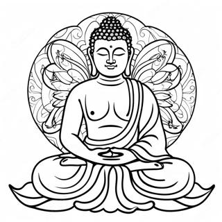 Fredfyldt Buddha Meditation Tegneside 11238-9215