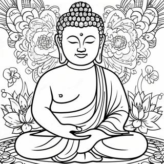 Fredfyldt Buddha Meditation Tegneside 11238-9216