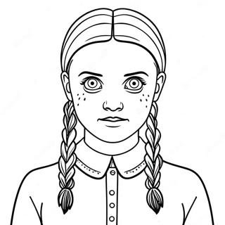 Skraemmende Wednesday Addams Farveside 11448-9383