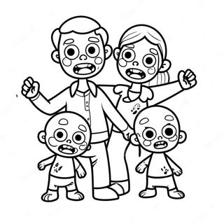 Sod Zombie Familie Farveside 12048-9862