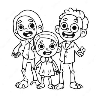 Sod Zombie Familie Farveside 12048-9864