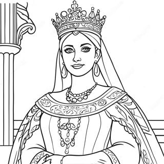 Dronning Esther I Kongelige Klaeder Farveside 12208-9990