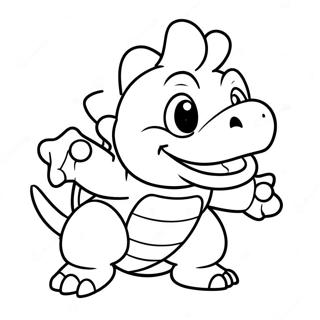 Bowser Jr I En Uhyggelig Pose Farveside 13268-11017