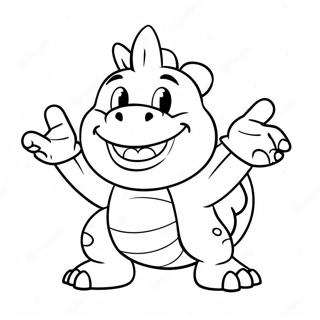 Bowser Jr I En Uhyggelig Pose Farveside 13268-11019