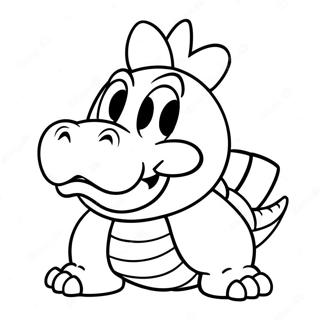 Bowser Jr I En Uhyggelig Pose Farveside 13268-11020