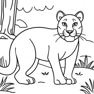 Majestaetisk Cougar I Naturen Farveside 13629-11297