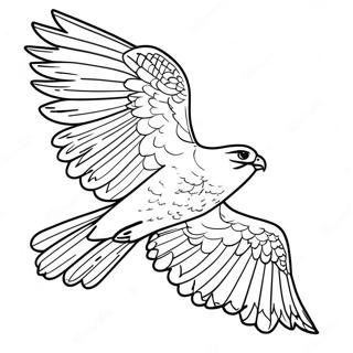 Majestaetisk Peregrine Falcon I Flugten Farveside 13779-11420