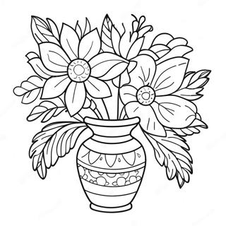 Elegant Blomster Vase Farveside 14039-11634