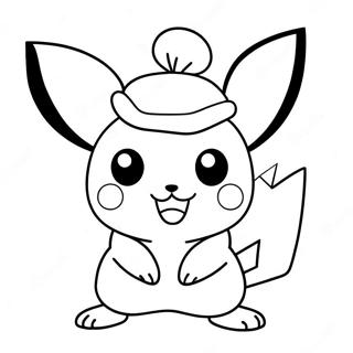 Pikachu I Julehat Farveside 14139-11713