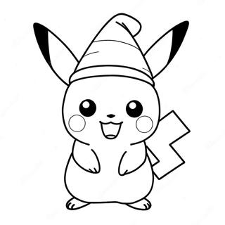 Pikachu I Julehat Farveside 14139-11714