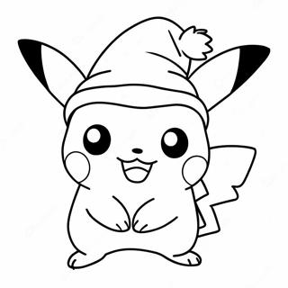 Pikachu I Julehat Farveside 14139-11716