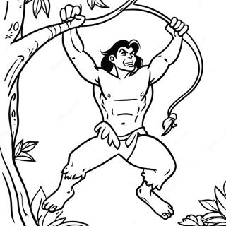 Tarzan Svinger Pa Vinstokke Farveside 15591-13194