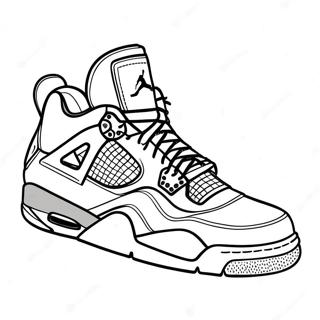 Klassisk Jordan 4 Sneakers Farveside 1602-1283