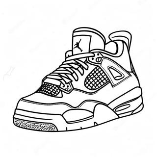 Klassisk Jordan 4 Sneakers Farveside 1602-1284