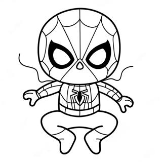 Baby Spiderman Farvelægningssider