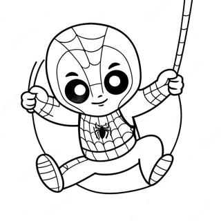 Sod Baby Spiderman Der Svinger Farvelaegning 16383-13810