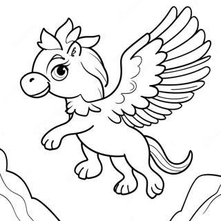 Majestaetisk Griffin Flyvende Farveside 16593-13978