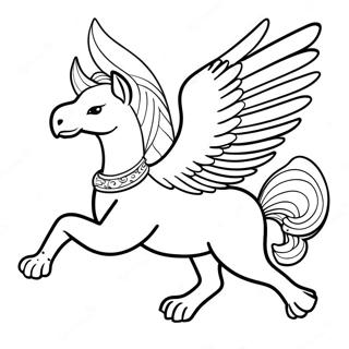 Majestaetisk Griffin Flyvende Farveside 16593-13979