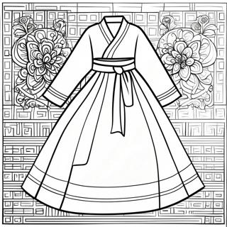 Traditionel Koreansk Hanbok Farveside 17405-14619