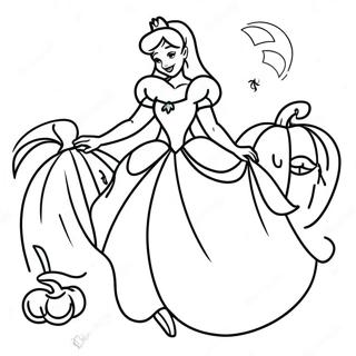 Disney Prinsesse Halloween Farvelægningssider