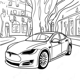 Tesla Model S I Bevaegelse Farveside 1872-1544