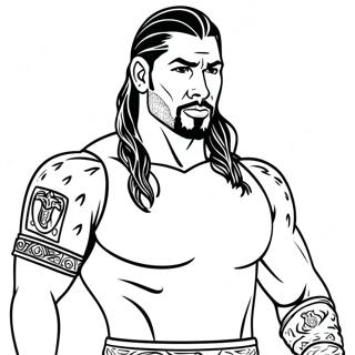 Roman Reigns I Aktion Farveside 19229-16073