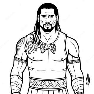 Roman Reigns I Aktion Farveside 19229-16076