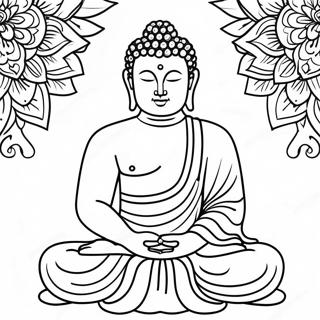 Mediterende Buddha Farveside 19509-18260