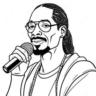 Snoop Dogg Med Mikrofon Farveside 19629-18353