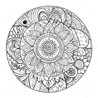 Farverig Chakra Mandala Farveside 19639-18362