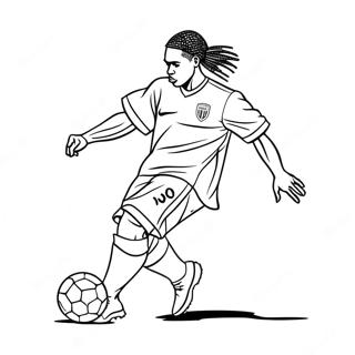 Ronaldinho Dribler En Fodbold Farveside 19769-18466