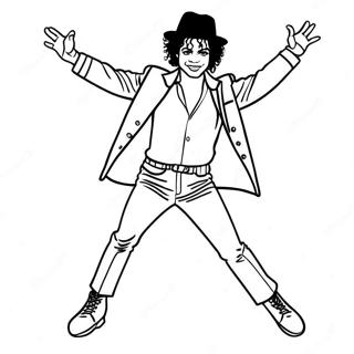 Michael Jackson Danser Moonwalk Farveside 1982-1629