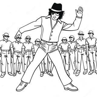 Michael Jackson Danser Moonwalk Farveside 1982-1631