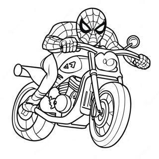 Spiderman Motorcykel Farveside 19978-18631