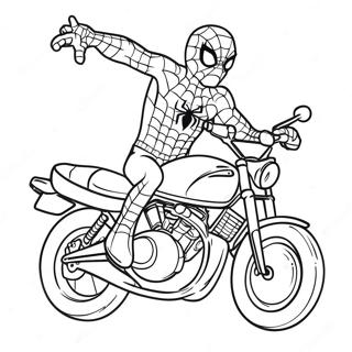 Spiderman Korer Pa En Cool Motorcykel Farveside 19979-18633